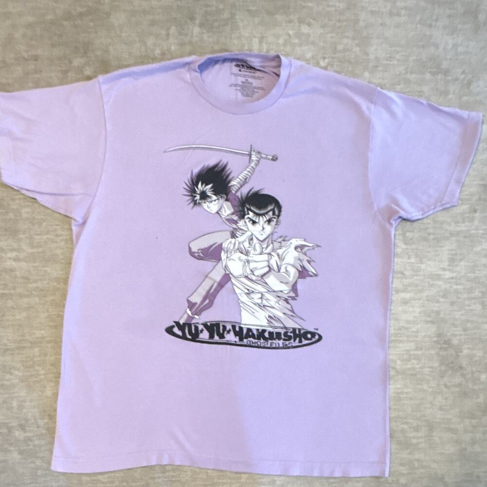 Crunchyroll Yu Yu Hakusho Hiei Yusuke Purple Graphic Print Cotton Tee Men’s XL